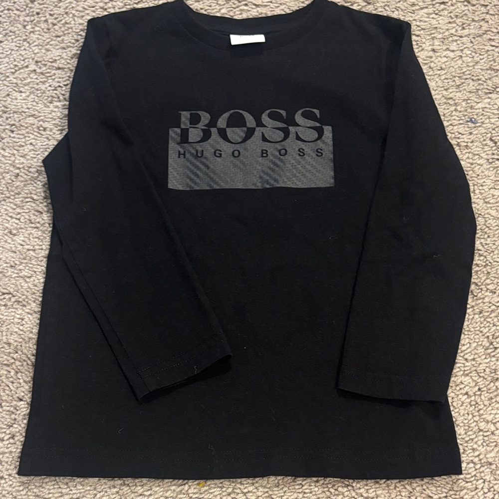 Hugo Boss Kids Black Long Sleeve Tee